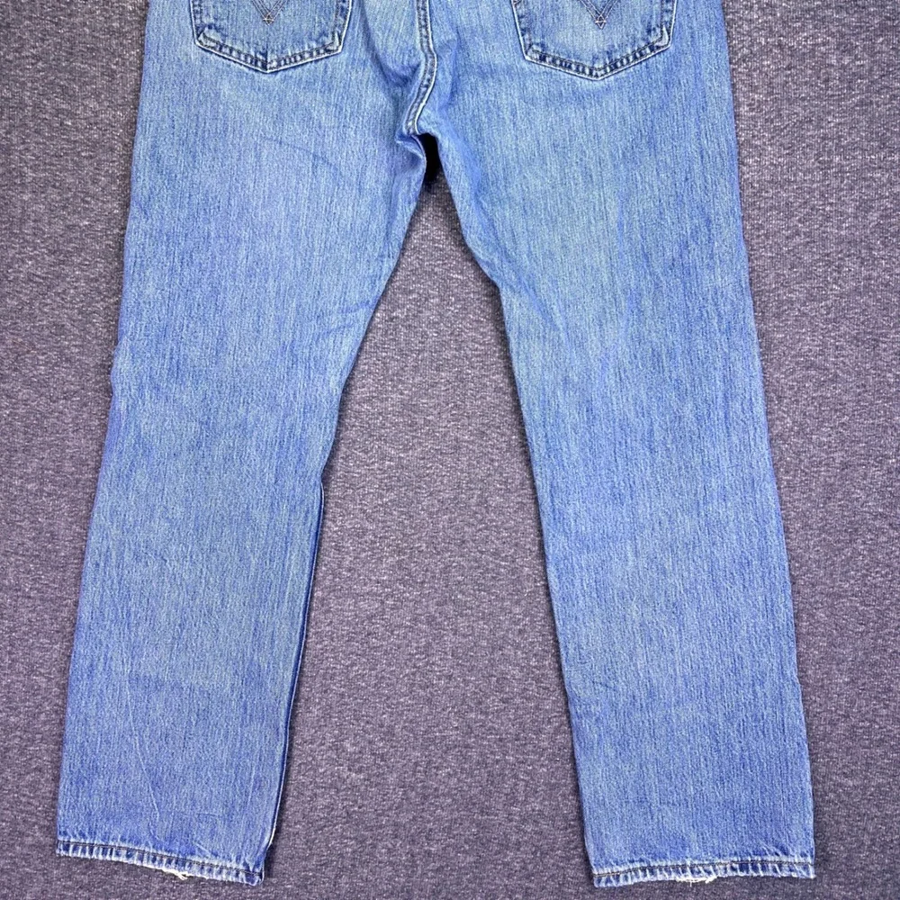 Levis 501‎ Original Jeans Mens 36x32 Blue Straight Leg Casual Casual Button Fly